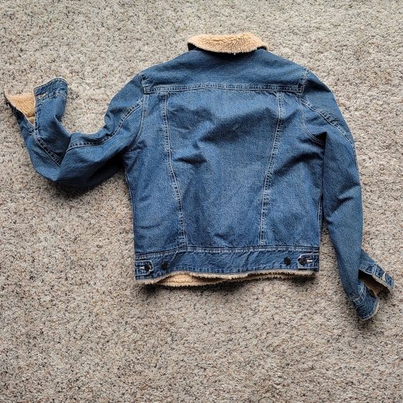 Gap Jean Jacket Sherpa Lined S - Picture 5 of 7